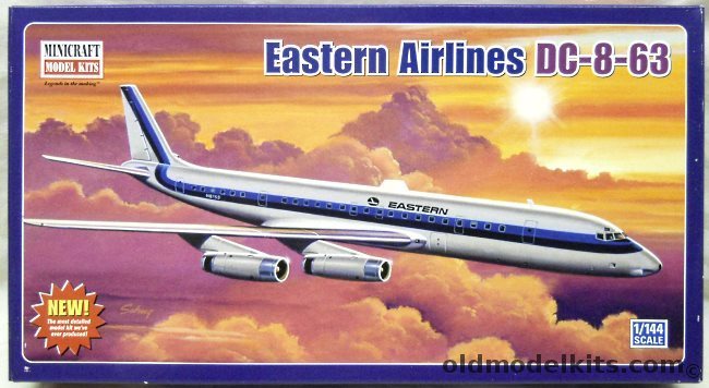 Minicraft 1/144 McDonnel Douglas DC-8 63 Eastern Airlines - Long Or Short Fuselage Versions - (DC863), 14543 plastic model kit